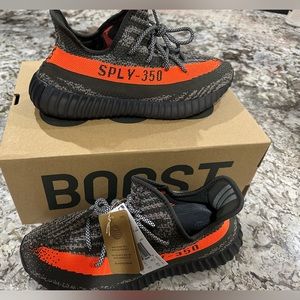 100% Authentic Yeezy Boost 350 V2 Carbel/Stegry/Solred